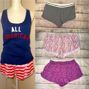 Bundle of 4 Victoria’s Secret Women’s Pajamas Shorts, Size Medium